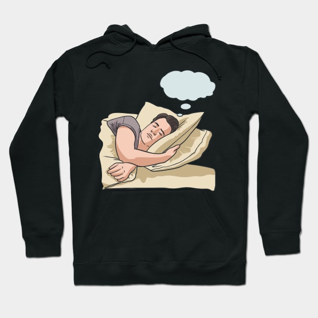 Man Dreaming With Thought Bubble Dreams Dream Hoodie by fromherotozero